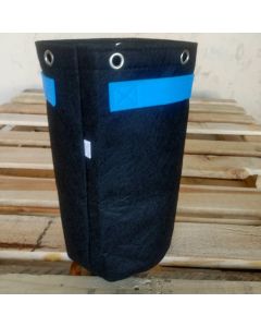 247Garden 10-Gallon Tall Training Fabric Pot W/ 8 Support Rings, 260GSM, Black Grow Bag w/Short Blue Handles