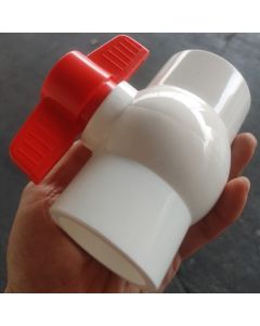 1-1/2 in. Schedule 40 PVC Compact Ball Valve, Socket Pipe Fitting