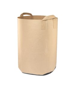 247Garden 15-Gallon Tall Aeration Fabric Pot/Tree Grow Bag (Tan w/Handles 21H x 14.5D)