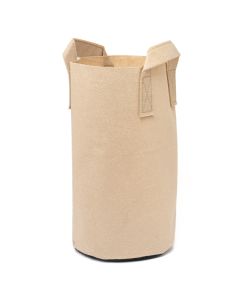 247Garden 3-Gallon Tall Aeration Fabric Pot/Tree Grow Bag (Tan w/ Handles 12.5H x 8.5D)