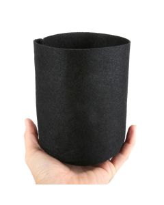 247Garden 1/2 Gallon Basic Aeration Fabric Pot/Plant Grow Bag (Black Color, 200GSM, 6H x 5D)