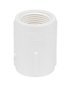1 in. Schedule 40 PVC Coupling FPT x FPT Pipe Fitting w/ Double Female-Threaded NSF SCH40 ASTM D2466 1"