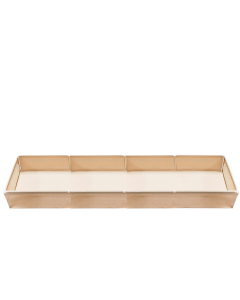 247Garden 4x16 PVC-Frame Fabric Raised Grow Bed w/Moisture-Protection Wall, Tan, Bag Only, No Fittings