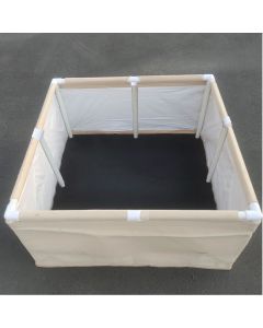 247Garden 4X4' PVC Frame Fabric Grow Bed w/Moisture-Protection Layer w/Complete 3/4" SCH40 PVC Fittings and Poles
