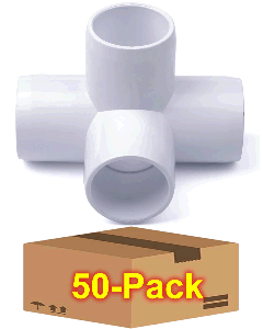 50-Pack 1/2 in. PVC 4-Way Elbow Fitting - ASTM SCH40 Furniture-Grade