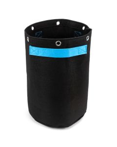 247Garden 5-Gallon Tall Bonsai Training Fabric Pot W/ 6 Support Rings, 260GSM, Black Grow Bag w/Short Blue Handles 15H x 10D
