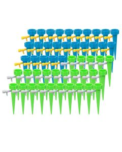 247Garden Auto-Water Drippers w/Adjustable & Automatic Irrigation Switch Control Valve for Plants, 50-Pack Blue/Green w/Free Shipping USA