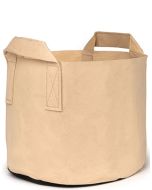 247Garden 1-Gallon Aeration Fabric Pot/Plant Grow Bag w/Handles (Tan w/Black Base 6H x 7D)