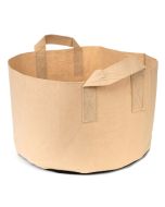 247Garden 3-Gallon Short Aeration Fabric Pot/Vegetable Grow Bag w/Handles (Tan 7H x 11.5D)