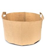 247Garden 25-Gallon Short Aeration Fabric Pot/Vegetable Grow Bag w/Handles (Tan 14H x 23D)