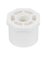 2 x 3/4 in. Schedule-40 PVC Female Reducing Ring/Reducer Bushing Fitting NSF SCH40 ASTM D2466 2" Spigot x 0.75" FPT