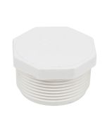 1-1/2 in. Schedule 40 PVC Male Threaded Plug/MPT End Cap Pipe Fitting NSF SCH40 ASTM D2466 1.5"