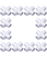 247Garden 3/4 in. 4-Way PVC Cross ASTM SCH40 Furniture-Grade Fitting 12-Pack Free Ship