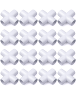 247Garden 3/4 in. 4-Way PVC Cross ASTM SCH40 Furniture-Grade Fitting 16-Pack Free Ship