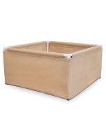 247Garden 3X3 PVC Frame Fabric Grow Bed/Raised Square Garden Bag (67-Gallon Tan)