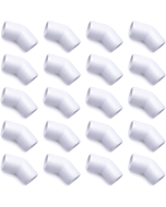 247Garden 3/4" PVC 45-Degree Elbow Fitting - SCH40 ASTM Furniture-Grade 20-Pack Free Ship