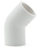 1-1/2 in. Schedule 40 PVC 45-Degree Elbow Pipe Fitting NSF SCH40 ASTM D2466 1.5" 45°