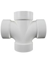 4" DWV CROSS PVC Fitting ASTM D2665 NSF