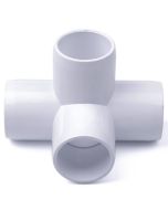 247Garden  1/2 in. PVC 4-Way Elbow+Tee Fitting - ASTM SCH40 Furniture-Grade