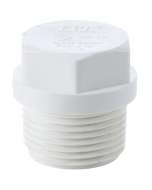 3/4 in. Schedule 40 PVC Male Threaded Plug/MPT End Cap Pipe Fitting NSF SCH40 ASTM D2466 0.75"